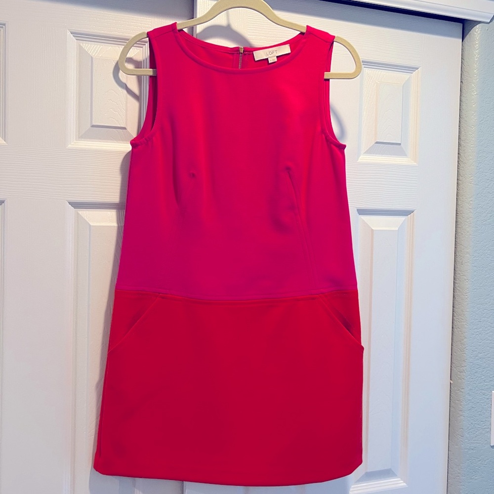 Loft, Colorblock Minidress, Size 4